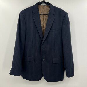 Montefino Mondo Navy Pinstriped Merino Wool Blazer Men's 38R